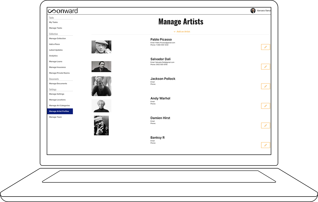 Artist Profiles | Onward